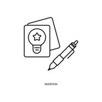 invención concepto línea icono. sencillo elemento ilustración. invención concepto contorno símbolo diseño. vector
