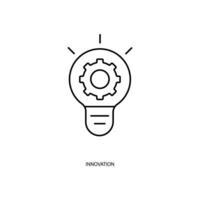 innovación concepto línea icono. sencillo elemento ilustración. innovación concepto contorno símbolo diseño. vector