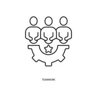 teamwork concept line icon. Simple element illustration. teamwork concept outline symbol design. vector