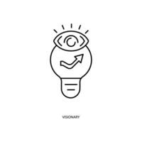 visionary concept line icon. Simple element illustration. visionary concept outline symbol design. vector