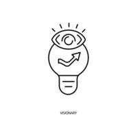 visionary concept line icon. Simple element illustration. visionary concept outline symbol design. vector