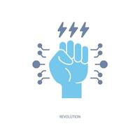 revolution concept line icon. Simple element illustration. revolution concept outline symbol design. vector