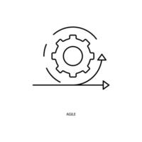 agile concept line icon. Simple element illustration. agile concept outline symbol design. vector