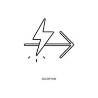 discription concept line icon. Simple element illustration. discription concept outline symbol design. vector