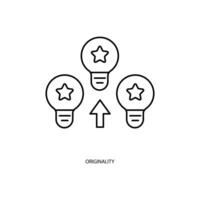 originality concept line icon. Simple element illustration. originality concept outline symbol design. vector