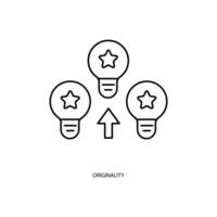 originality concept line icon. Simple element illustration. originality concept outline symbol design. vector