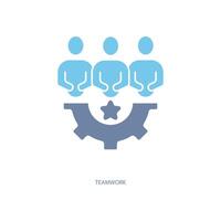 teamwork concept line icon. Simple element illustration. teamwork concept outline symbol design. vector