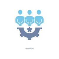 teamwork concept line icon. Simple element illustration. teamwork concept outline symbol design. vector