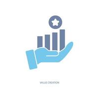 value creation concept line icon. Simple element illustration. value creation concept outline symbol design. vector