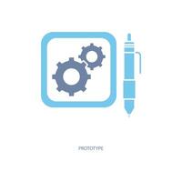 prototype concept line icon. Simple element illustration. prototype concept outline symbol design. vector