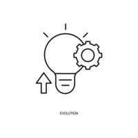 evolution concept line icon. Simple element illustration. evolution concept outline symbol design. vector