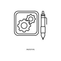 prototype concept line icon. Simple element illustration. prototype concept outline symbol design. vector