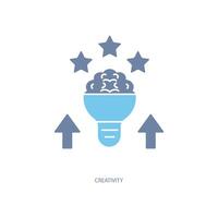 creativity concept line icon. Simple element illustration. creativity concept outline symbol design. vector