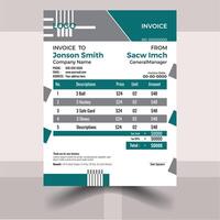 Professional And Creative Invoice Design vector