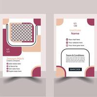 minimalista y profesional carné de identidad tarjeta diseño vector