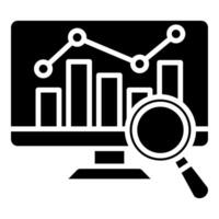 Data Analysis icon line illustration vector