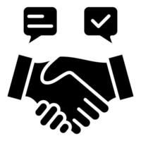 Negotiation icon line illustration vector