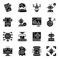 Set of Ai Solid Icons vector