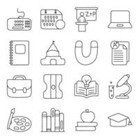 Pack Of Education linear Icon vector