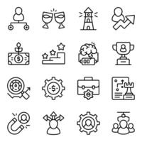 Set of Economy Linear Icons vector