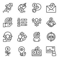 Set of Finance Linear Icons vector