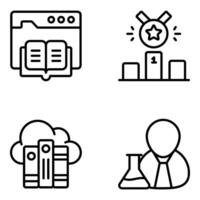 Pack Of Study And Education linear Icon vector