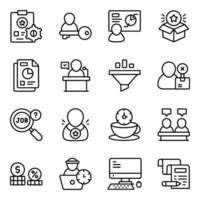 Set of Business and Finance Linear Icons vector