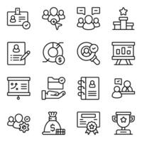 Set of Business Linear Icons vector