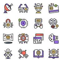 Set of Technology Flat Icons vector