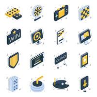 Set of Sports Accessories Isometric Icons vector