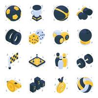 Set of Sports Isometric Icons vector