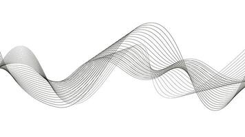 Curved wavy lines futuristic motion background. Abstract wave element for design. vector