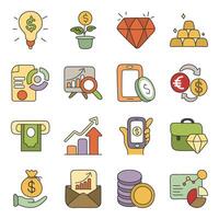 Set of Business Flat Icons vector