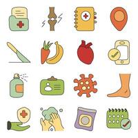 Set of Medical and Science Flat Icons vector