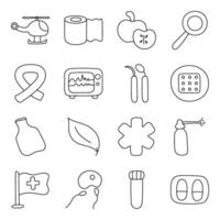 Set of Pharmaceutical Linear Icons vector