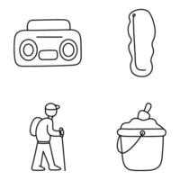 Pack Of Hiking linear Icon vector