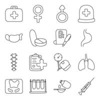 Set of Healthcare Linear Icons vector