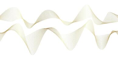 Abstract background with gold line wave. Luxury style. Tech pattern. Curved wavy line, smooth stripe. illustration. vector