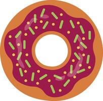 Sweet Donuts Illustration with Cartoon Design. Delicious Dessert vector