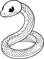 A snake is curled up in a circle vector