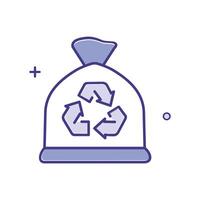 Waste Recycling Icon Showcasing the process of reusing and transforming waste materials into valuable resources. vector