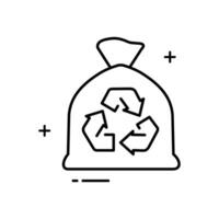 Waste Recycling Icon Showcasing the process of reusing and transforming waste materials into valuable resources. vector