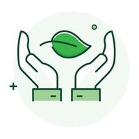 Eco Friendly Icon An exploration of environmentally conscious practices and products promoting sustainability vector