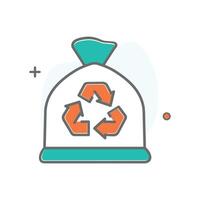 Waste Recycling Icon Showcasing the process of reusing and transforming waste materials into valuable resources. vector