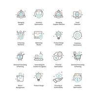 Supply Chain Icon Design Set vector