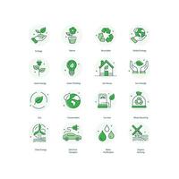 Ecology Icons Exploring the interconnected relationships between organisms and their environments, emphasizing the importance of biodiversity and environmental sustainability. vector