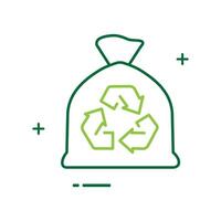 Waste Recycling Icon Showcasing the process of reusing and transforming waste materials into valuable resources. vector