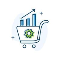 Demand Forecasting and Planning Icon Design vector