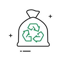 Waste Recycling Icon Showcasing the process of reusing and transforming waste materials into valuable resources. vector