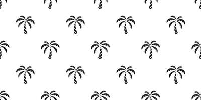 palma árbol sin costura modelo Coco árbol isla tropical verano Oceano playa bufanda aislado loseta antecedentes repetir fondo de pantalla dibujos animados blanco ilustración diseño vector